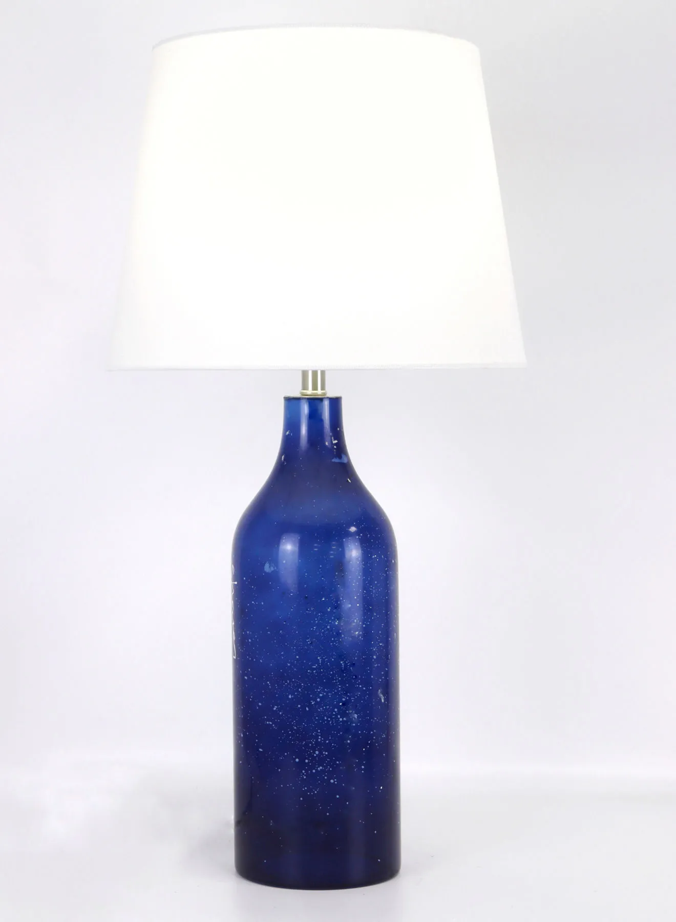مصباح طاولة زجاجي بتصميم عصري من ebb & flow مادة فاخرة فريدة من نوعها ذات جودة عالية لمنزل أنيق مثالي RSN71016 أزرق 13 × 26