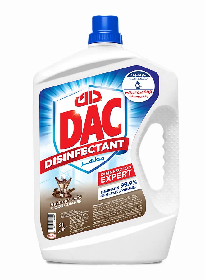 Dac Disinfectant With Total Protection Bakhour 3Liters