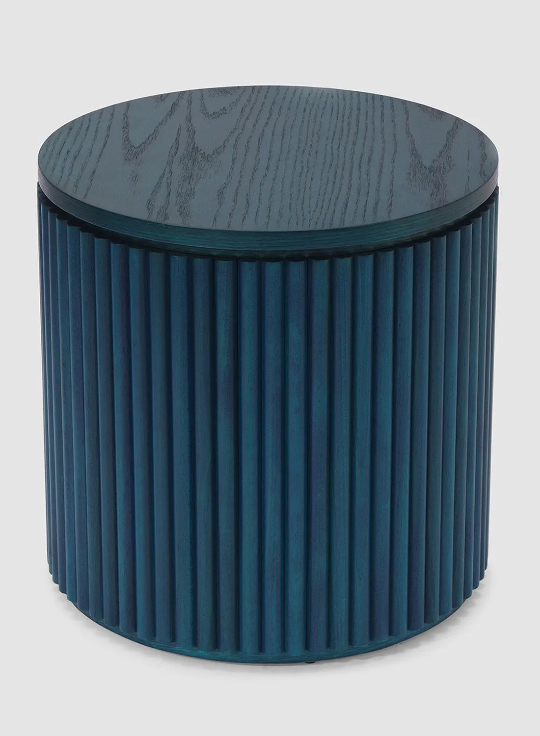 ebb & flow Side Table Luxurious - In Blue Wood - Used Next To Sofa As Coffee Corner