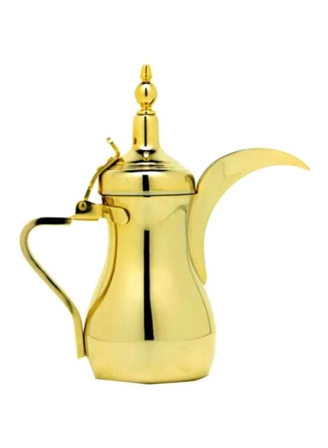 Alsaif 3-Piece Stainless Steel Arabic Coffee Dallah Flask Gold