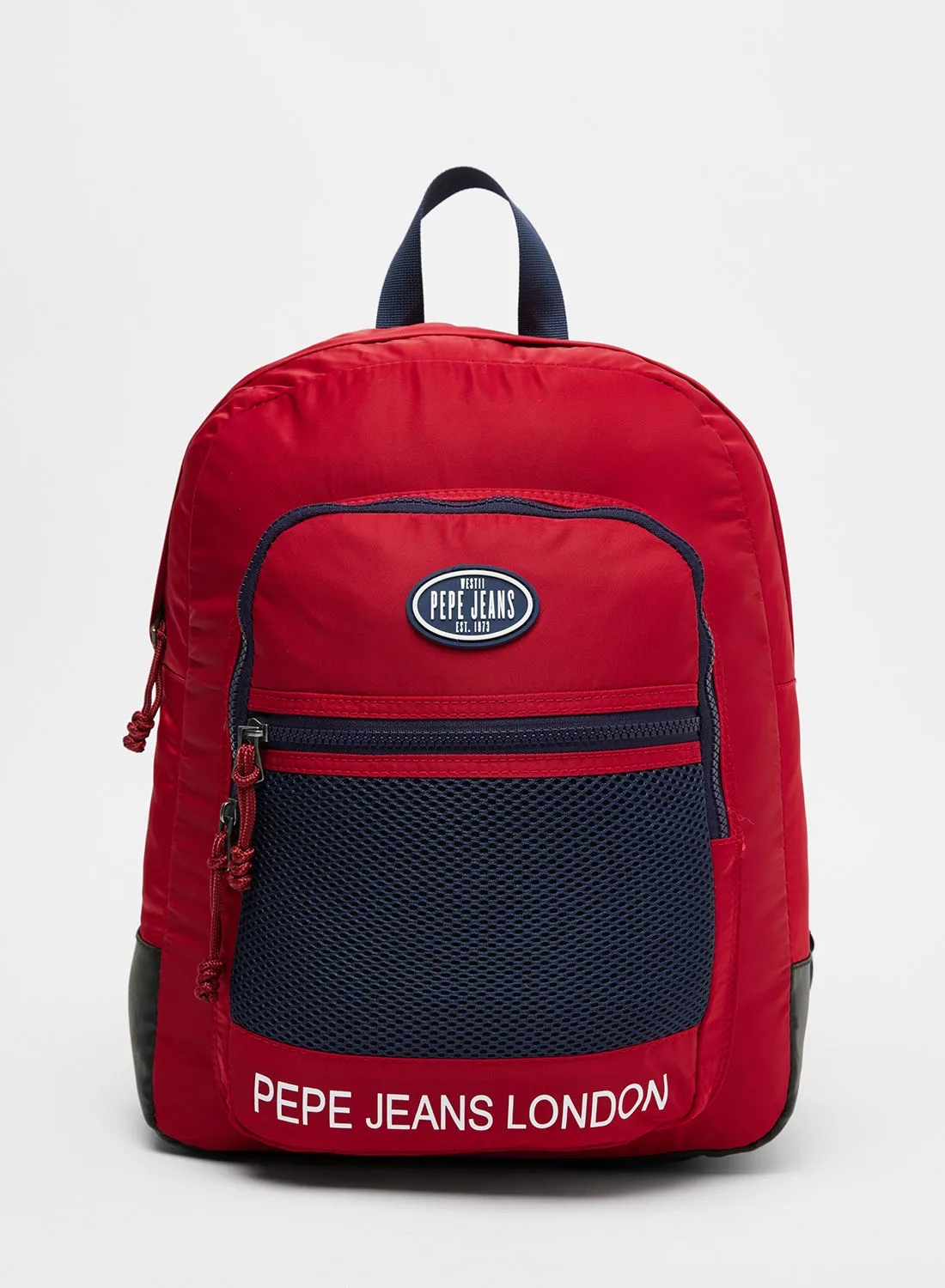 Pepe Jeans لندن حقيبة ظهر دارين مزدوجة الجيب باللون الأحمر