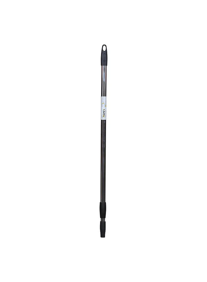 APEX Chrome Steel Broom And Mop Telescopic Handle Black/Grey 77x132cm