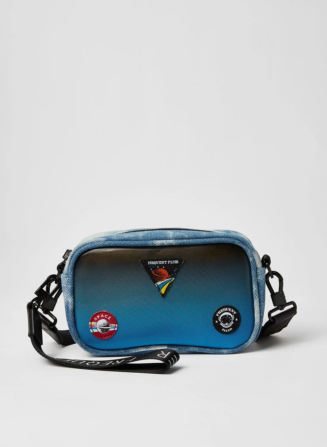 FREQUENT FLYER Patch Detail Waist Pack Blue