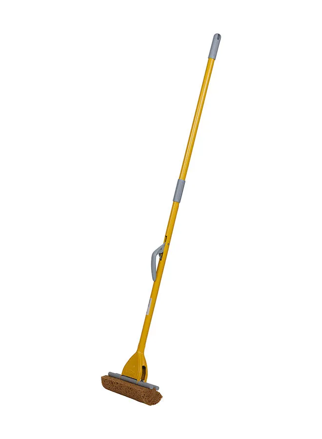 APEX ممسحة دوارة معدنية لتنظيف الأرضيات أصفر / رمادي 25 سم