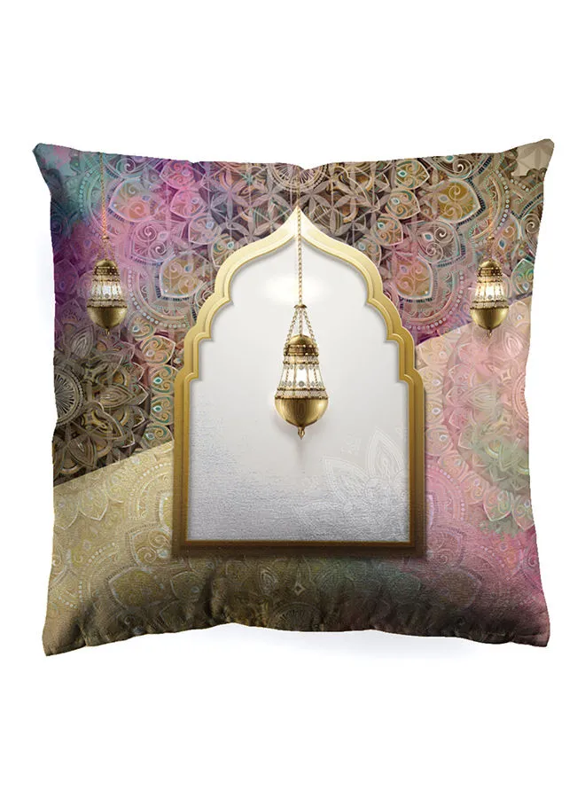 noon east Decorative Cushion , Size 45X45 Cm Rida - 100% Cotton Cover Microfiber Infill Bedroom Or Living Room Decoration