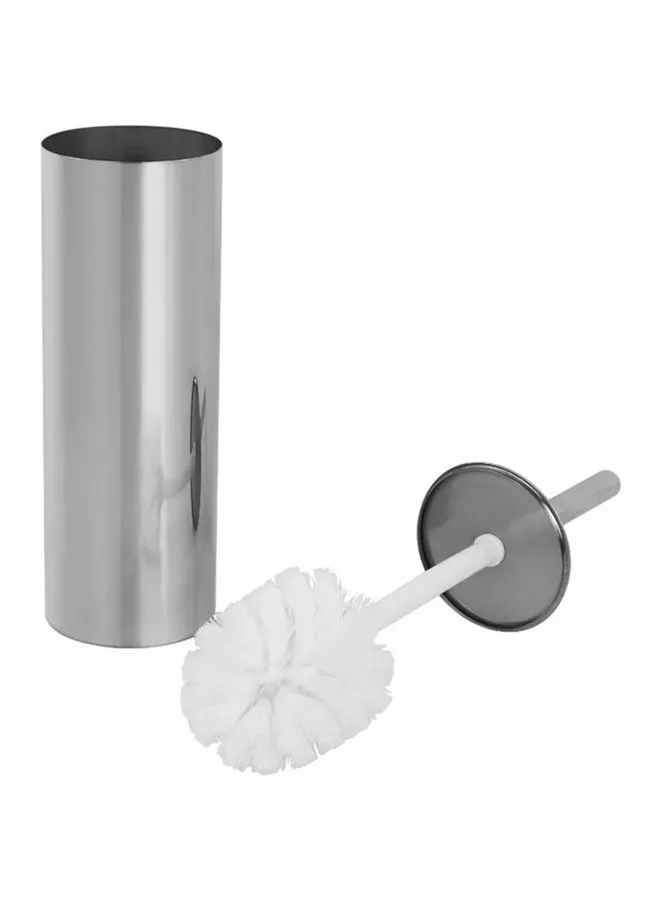 Amal Bathroom Accessories - Toilet Brush And Holder - Stainless Steel - Silver Color - Bath Kit