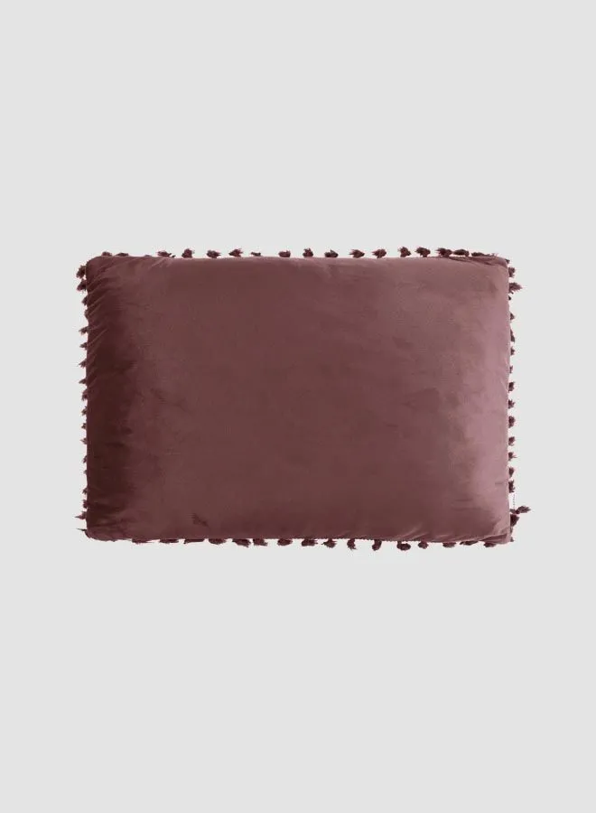 ebb & flow Velvet Tassel Cushion, Unique Luxury Quality Decor Items for the Perfect Stylish Home Jam 30 x 50cm