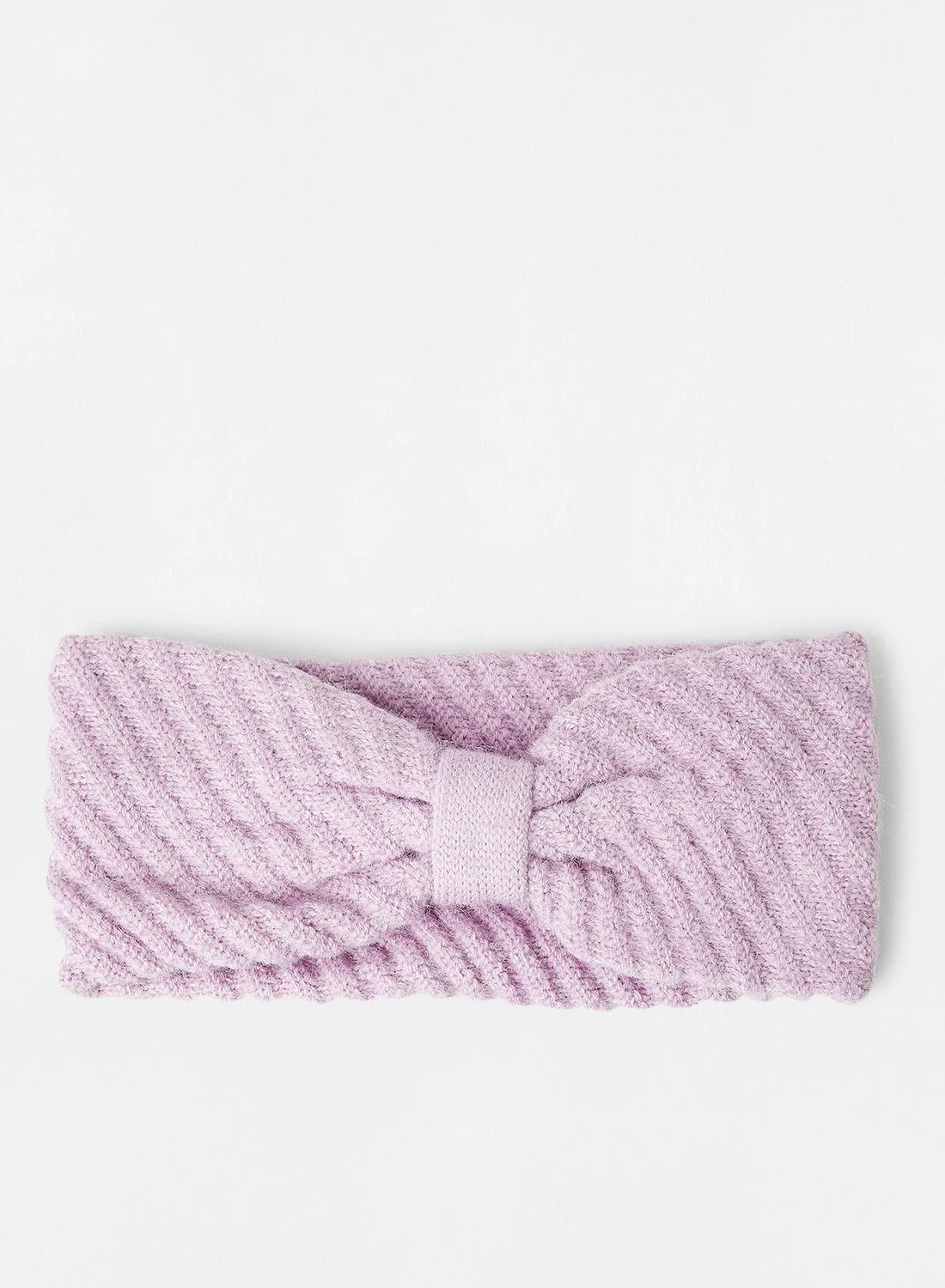 ONLY Knitted Bow Headband Purple