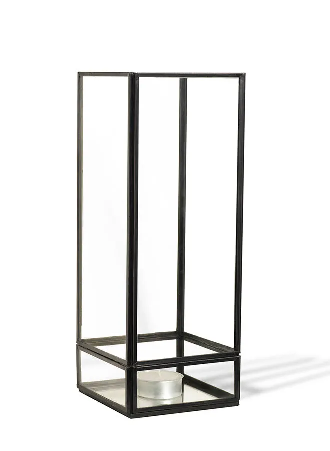 ebb & flow Modern Unique Design Metal Candle Holder Unique Luxury Quality Scents For The Perfect Stylish Home Black 10 x 10 x 27centimeter