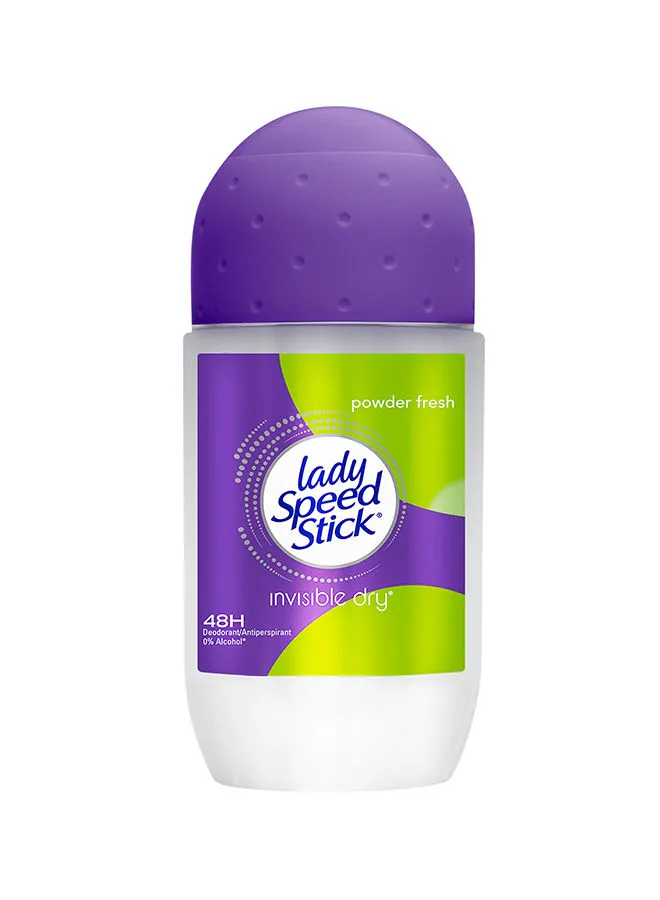 Lady Speed Stick Invisible Dry Antiperspirant Deodorant Powder Fresh Roll On Clear 50ml