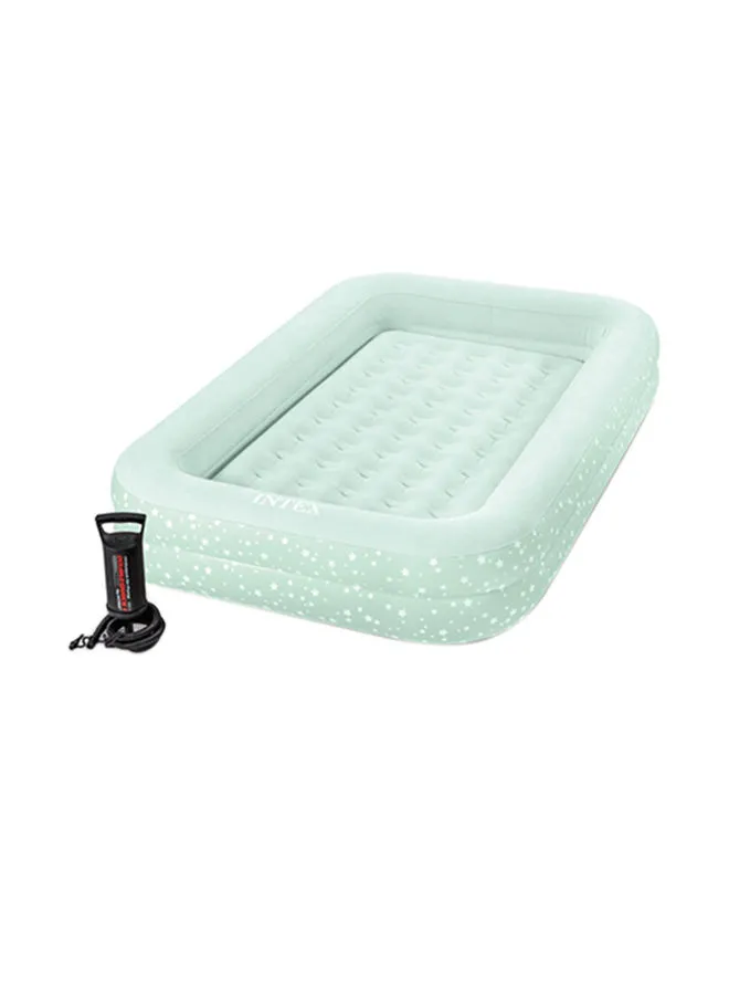 INTEX Kidz Travel Bed Set with Hand Pump - Stars Design Polystyrene White 107x168x25cm