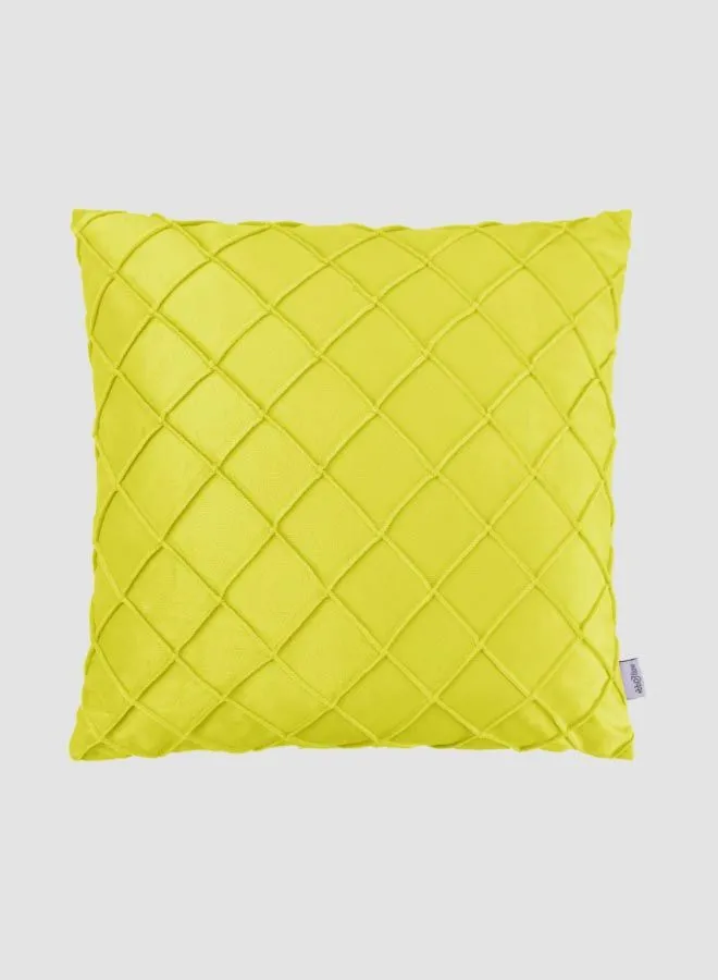 ebb & flow 3D Velvet Cushion  I, Unique Luxury Quality Decor Items for the Perfect Stylish Home Yellow 45 x 45cm