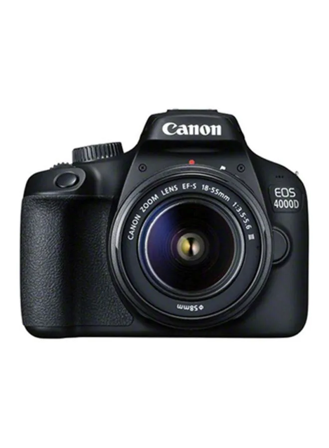 Canon EOS 4000D DSLR With EF-S 18-55mm F/3.5-5.6 III Lens 18MP, Built-In Wi-Fi, Black