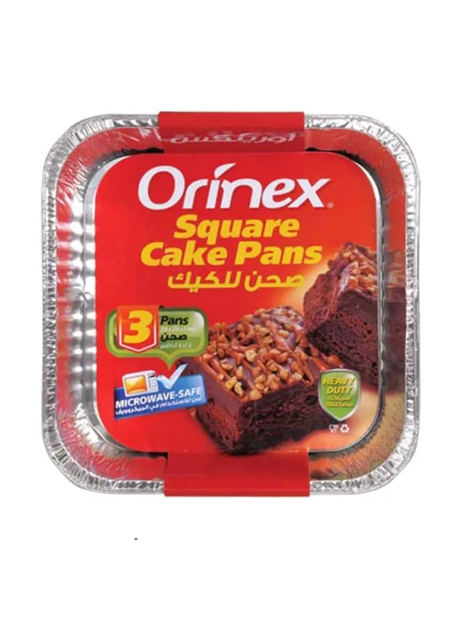 Orinex Square Cake Pans Silver