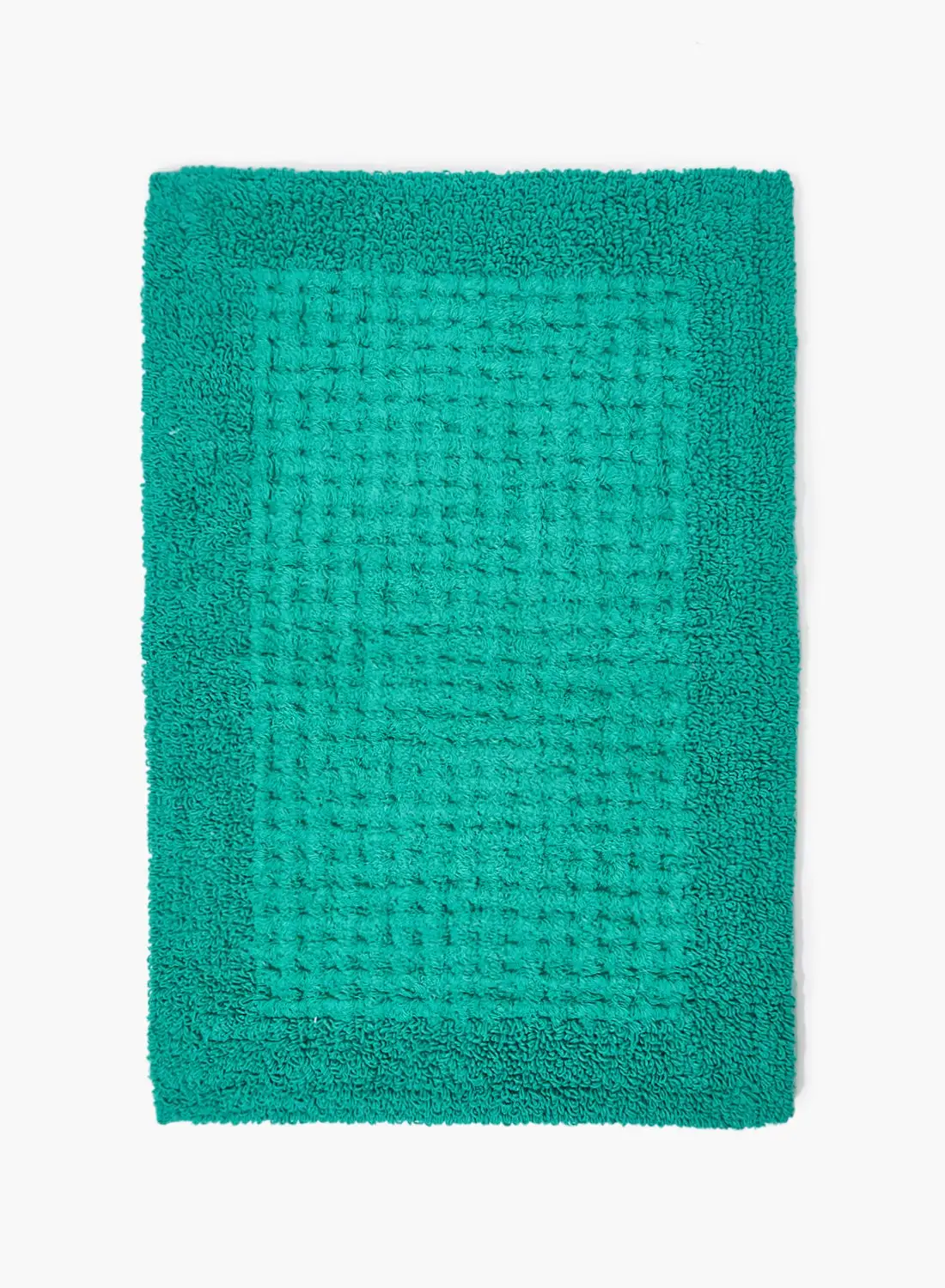 Amal Bath Mat - 100% Cotton 1720 GSM - Home Essential Bathroom Mat Reversible Emerald 40 x 60cm