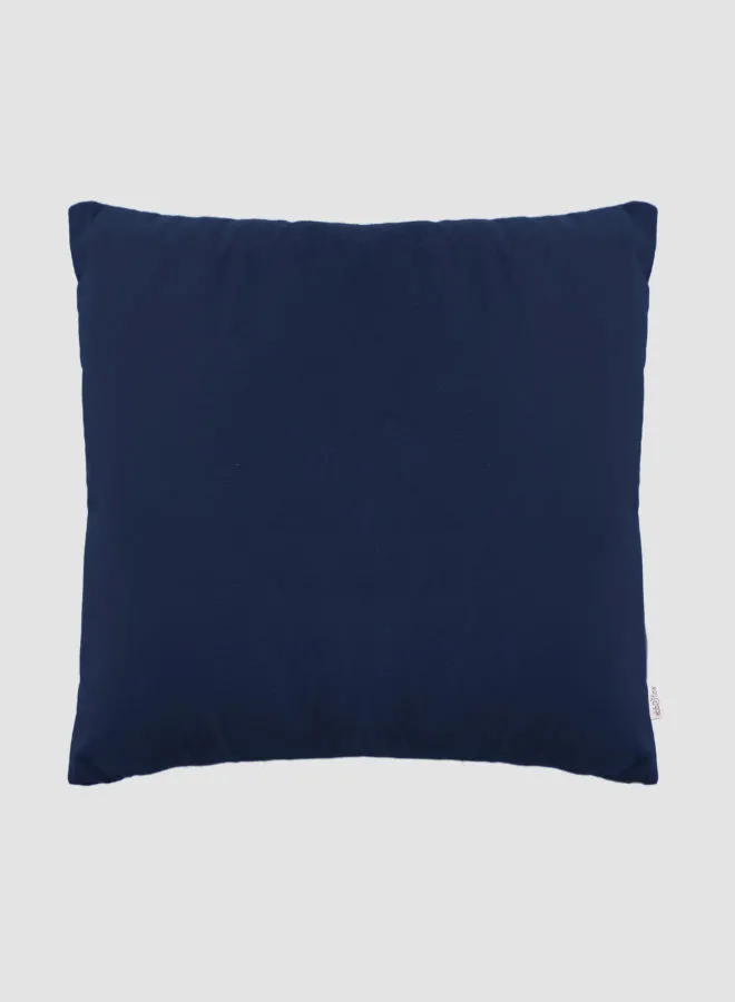 ebb & flow Velvet Solid Color Cushion, Unique Luxury Quality Decor Items for the Perfect Stylish Home Blue 55 x 55cm