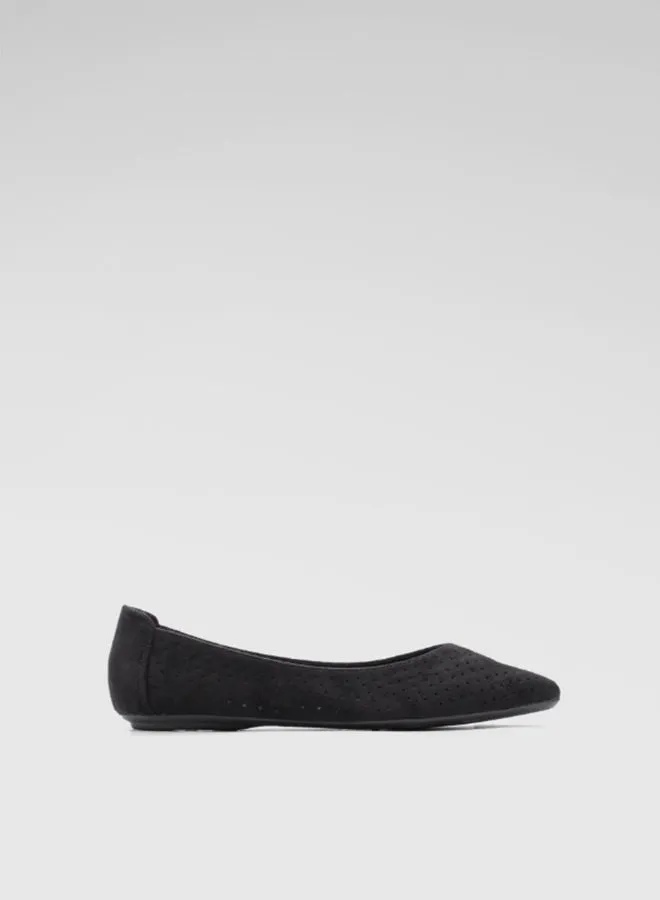 جيني فيري حذاء باليرينا كاجوال مسطح سهل الارتداء أسود