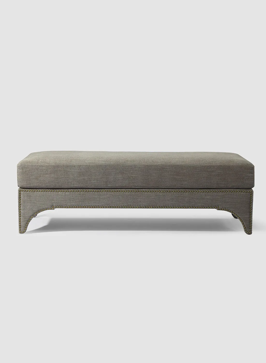 ebb & flow Petra Fabric Upholstered Bed End Bench - Entryway Shoe Bench For The Perfect Stylish Home Bedroom Dark Grey 180 x 50 x 50cm