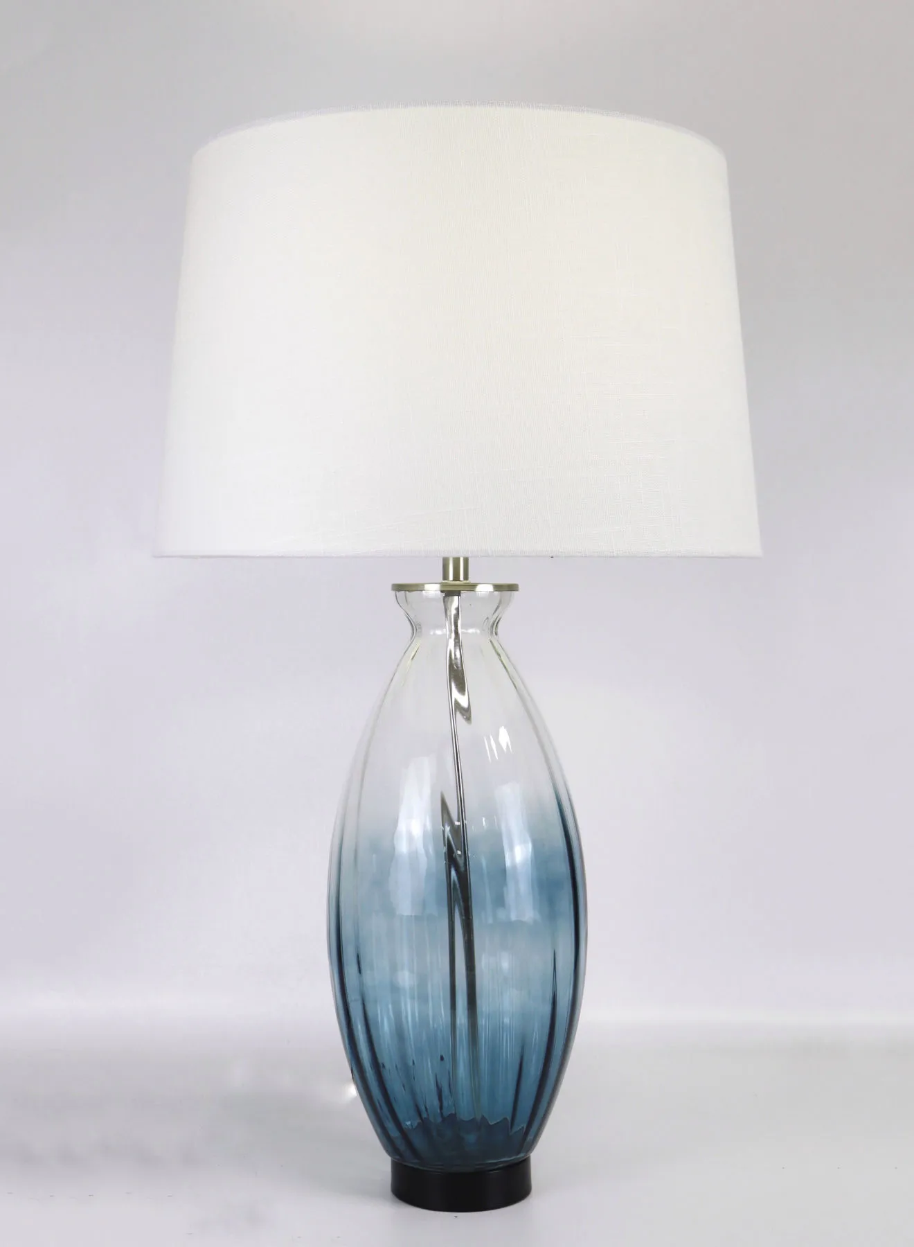 مصباح طاولة زجاجي بتصميم عصري من التبديل مادة فاخرة فريدة من نوعها لمنزل أنيق مثالي RSN71030 أزرق 17 × 29 أزرق 17 × 29 بوصة