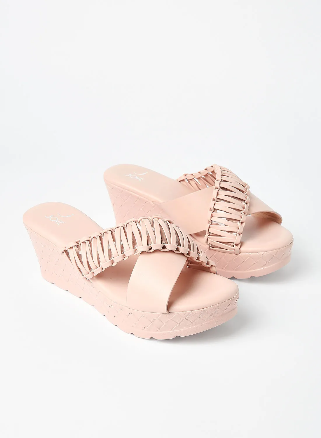Jove Stylish Wedge Sandals Pink