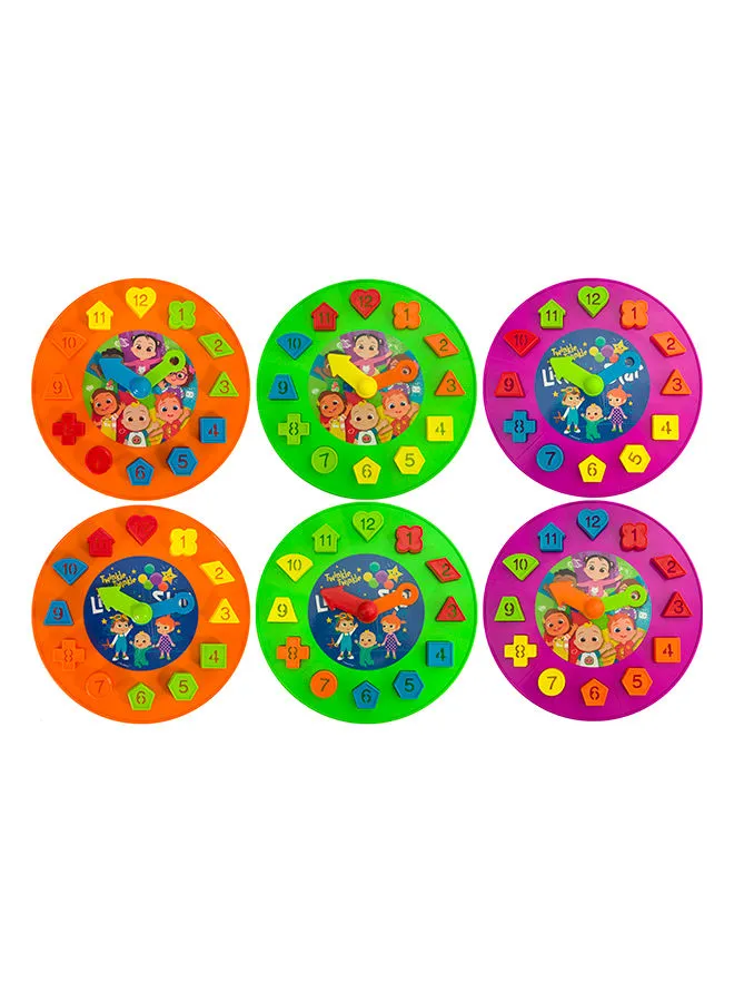 Cocomelon Learning Clock With Sort The Shapes Color - Assorted, Age 3+ Years 23.8cm