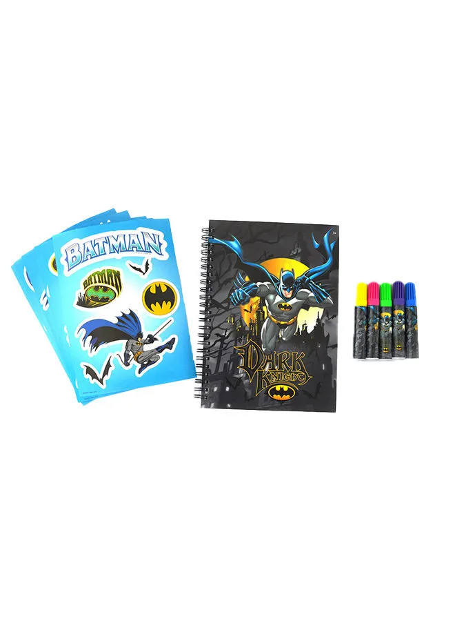 Warner Bros. Batman Stationery Set 12Pcs Black/Multicolour
