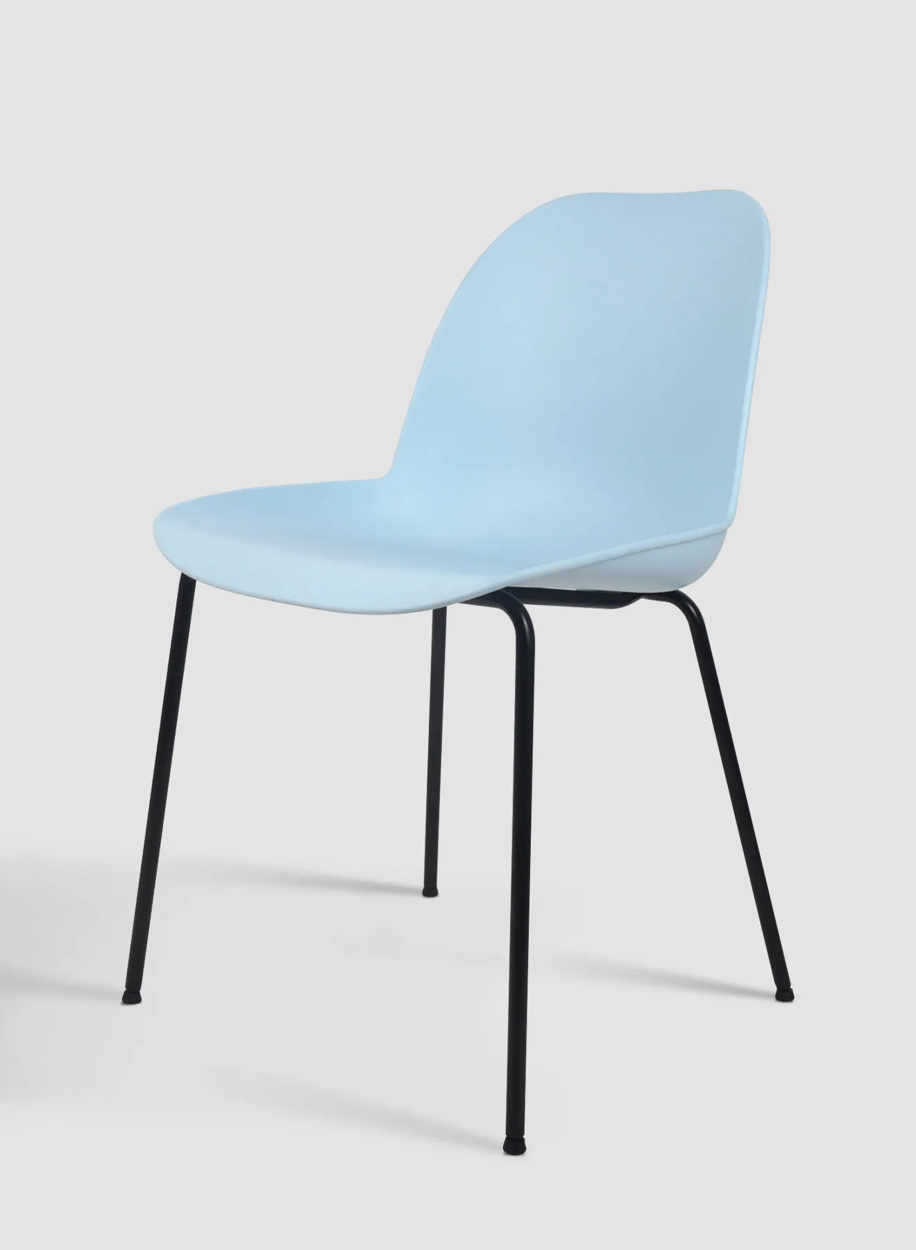 Switch Dining Chair In Pale Blue Plastic Chair Size L54.5 X W48.5 X H82