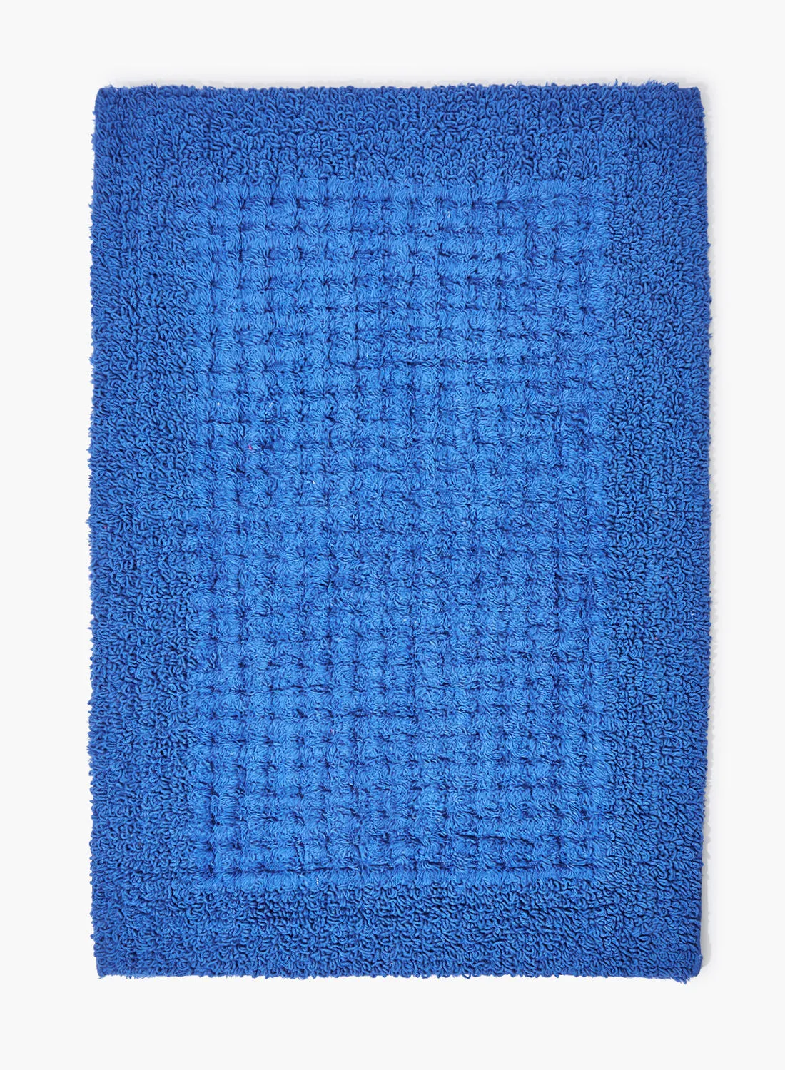 Amal Bath Mat - 100% Cotton 1720 GSM - Home Essential Bathroom Mat Reversible Blue 50 x 80cm