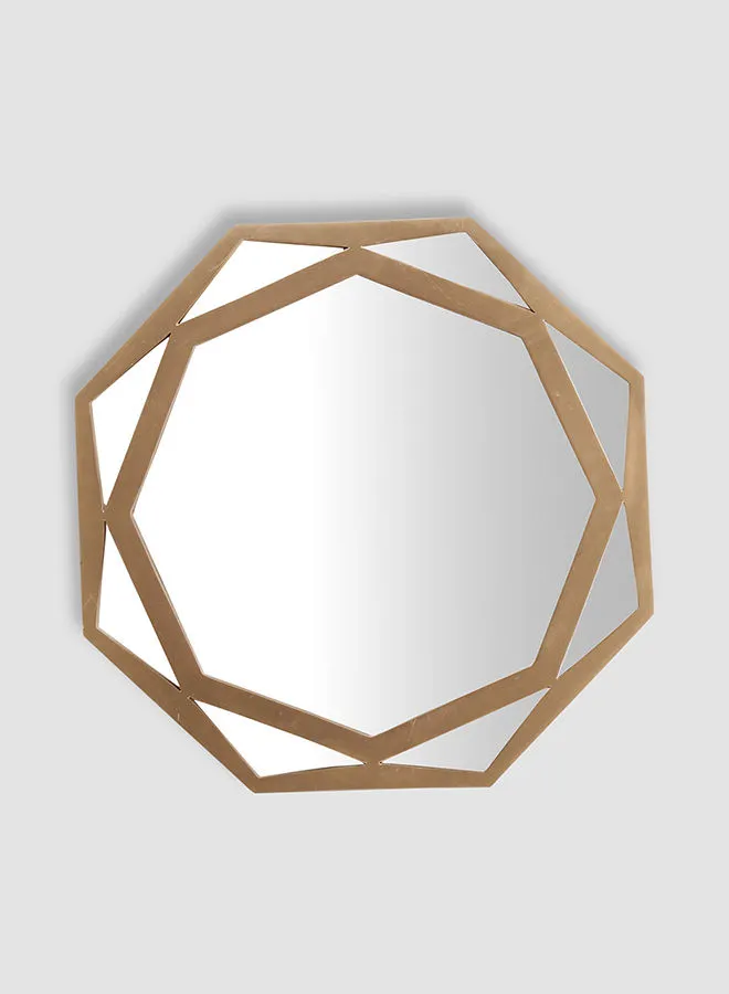 تبديل مرآة زخرفية فريدة من نوعها ذات جودة فاخرة لمنزل أنيق ومثالي AHI-022321216 Gold L88.9 x H88.9centimeter
