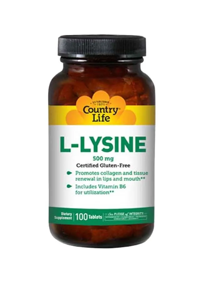 Country Life L-Lysine 500 mg With Vitamin B-6 Capsules 100's