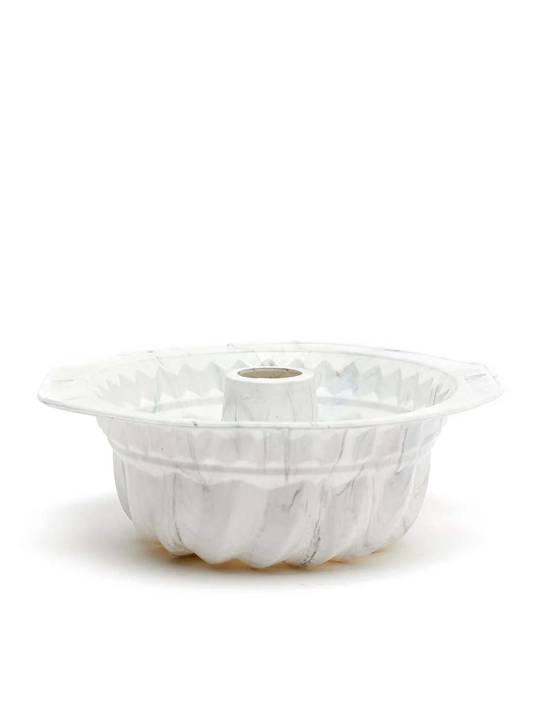 noon east Oven Pan - Made Of Silicone - Bundt 27 Cm - Baking Pan - Oven Trays - Cake Tray - Oven Pan - White/Marble