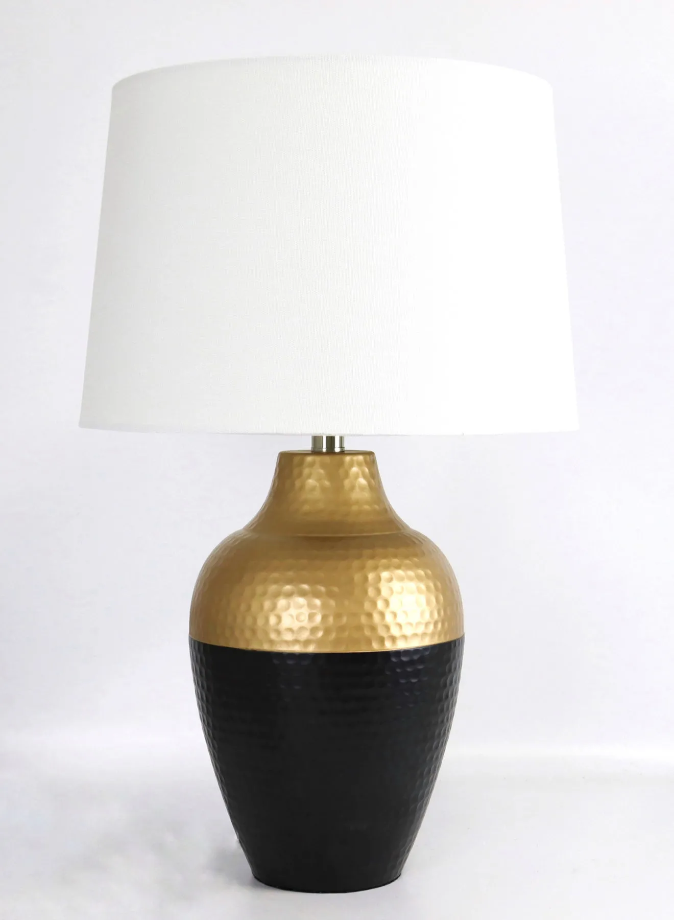 مصباح طاولة زجاجي بتصميم عصري من ebb & flow مادة فاخرة فريدة من نوعها ذات جودة عالية لمنزل أنيق مثالي RSN71046 ذهبي / أسود 15 × 24