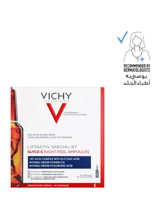 Vichy Liftactiv Peel Treatment Ampoule With Glycolic Acid And Vitamin C 30 Pcs 60ml