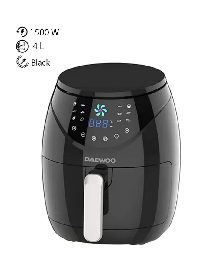 DAEWOO Air Fryer Digital with Rapid Air Circulation Technology, Korean Technology 4 L 1500 W DAF8020 Black