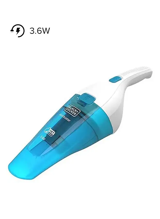 BLACK+DECKER Cordless Vacuum Cleaner with lithium technology and double filtering system 385 ml 3.6 W WDC115WA-B5 White/Blue