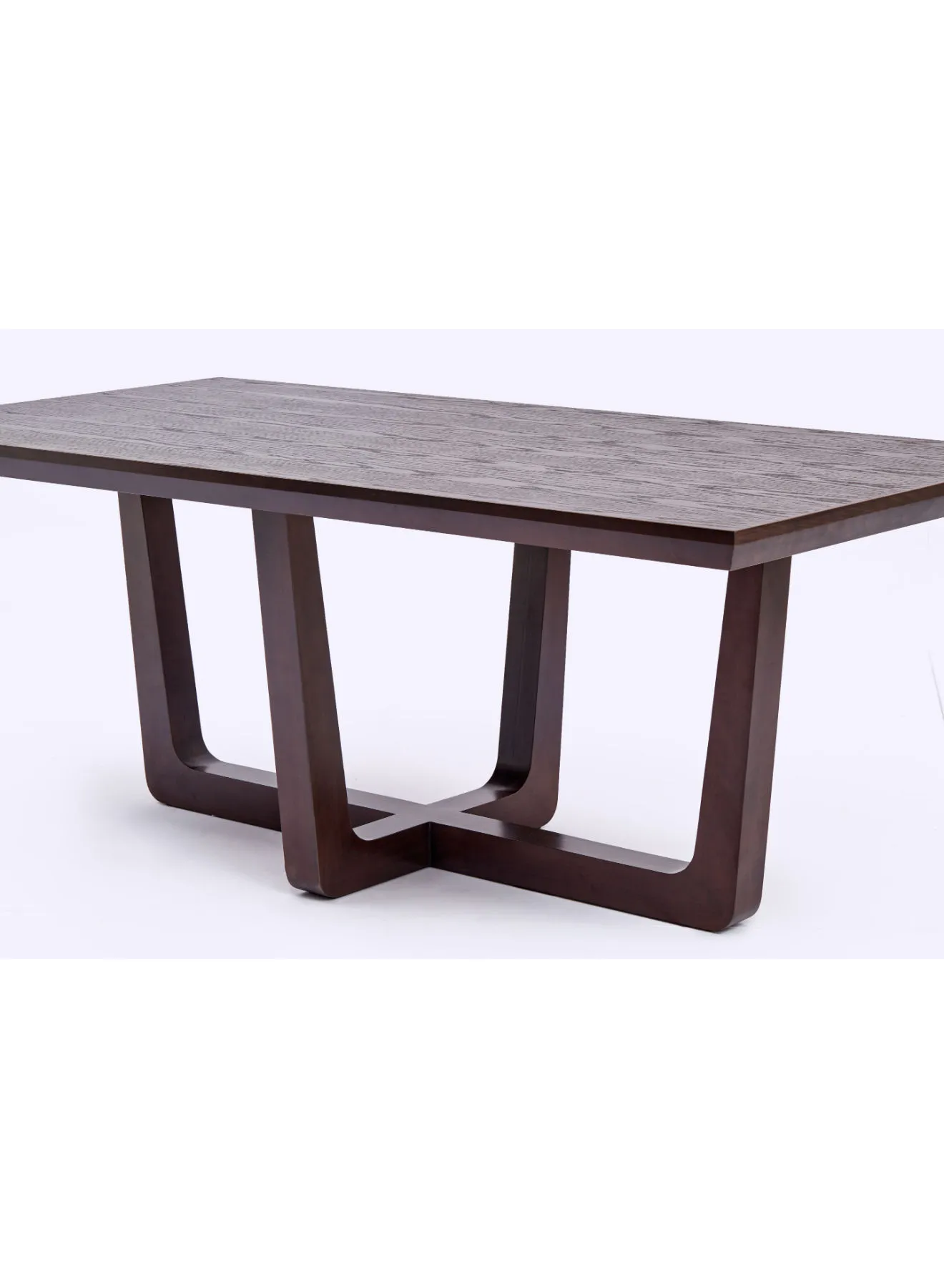 ebb & flow Dining Table Luxurious - 6 Seater - Brown Gregory Collection Wood 2000 X 980 X 760mm in dark brown