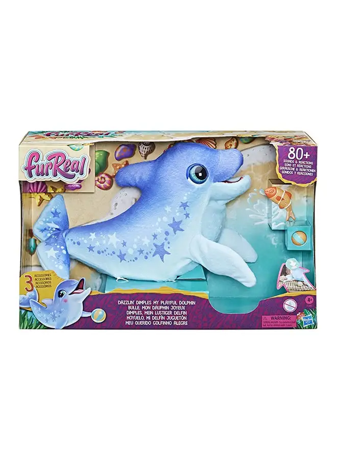 FurReal Furreal Dazzlin Dimples My Playful Dolphin, 80+ Sounds And Reactions, Interactive Toy Electronic Pet, Animatronic Toy, Ages 4 And Up 7.99x22.01x14.02inch