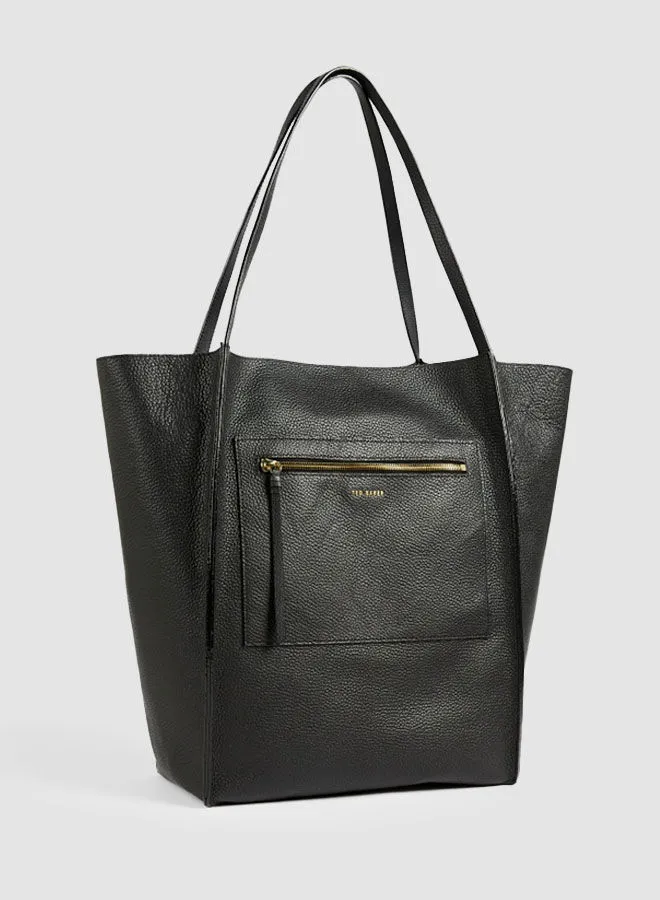 حقيبة تسوق Cammila كبيرة بتفاصيل سحاب من Ted Baker - سوداء