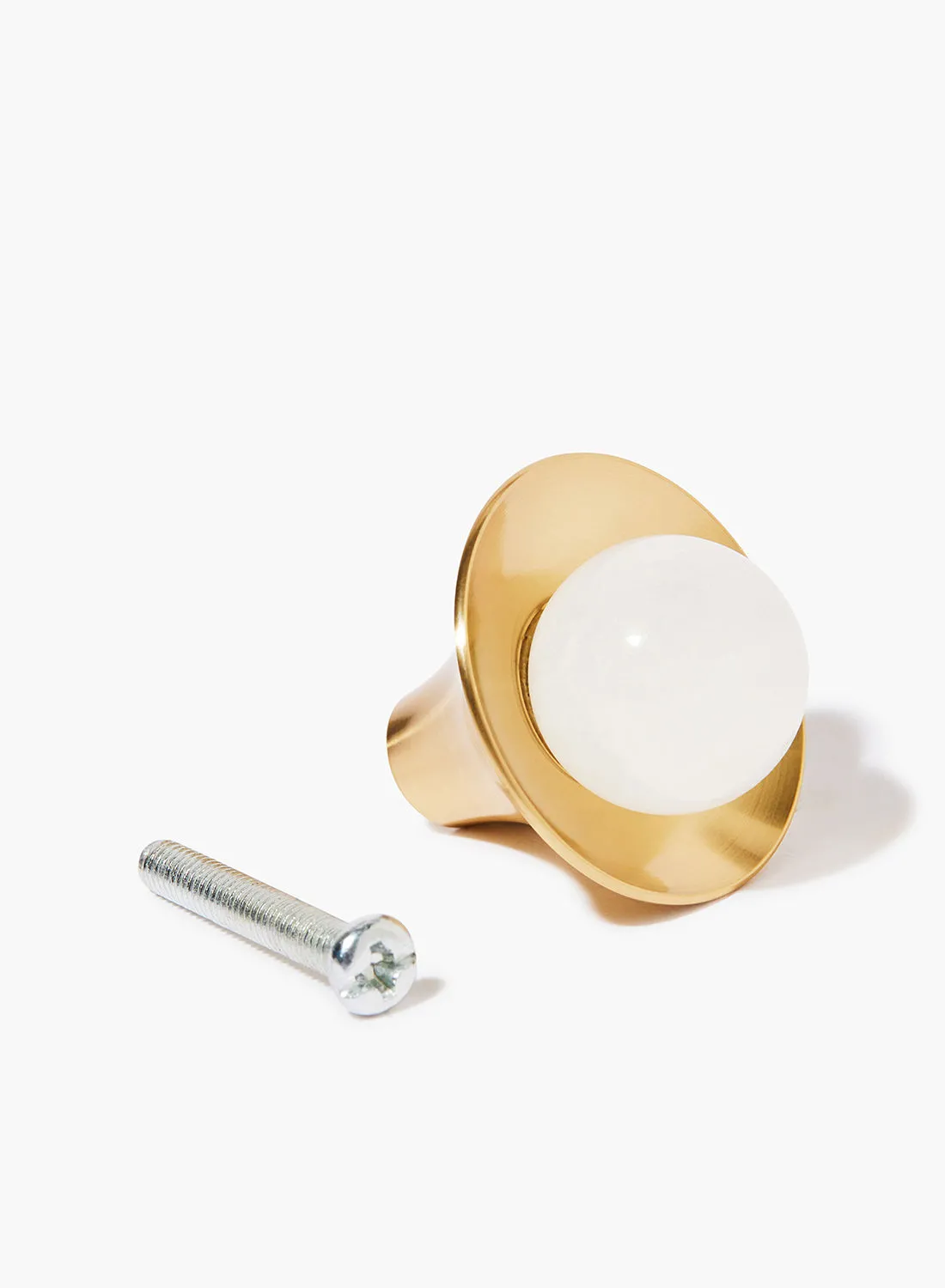 Amal Elegant Design Drawer Cabinet Knob Gold/White 32 x 34millimeter