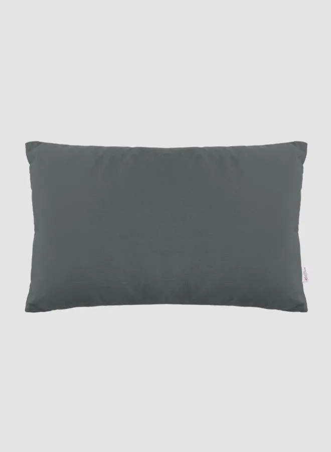 ebb & flow Velvet Solid Color Cushion, Unique Luxury Quality Decor Items for the Perfect Stylish Home Grey 30 x 50cm