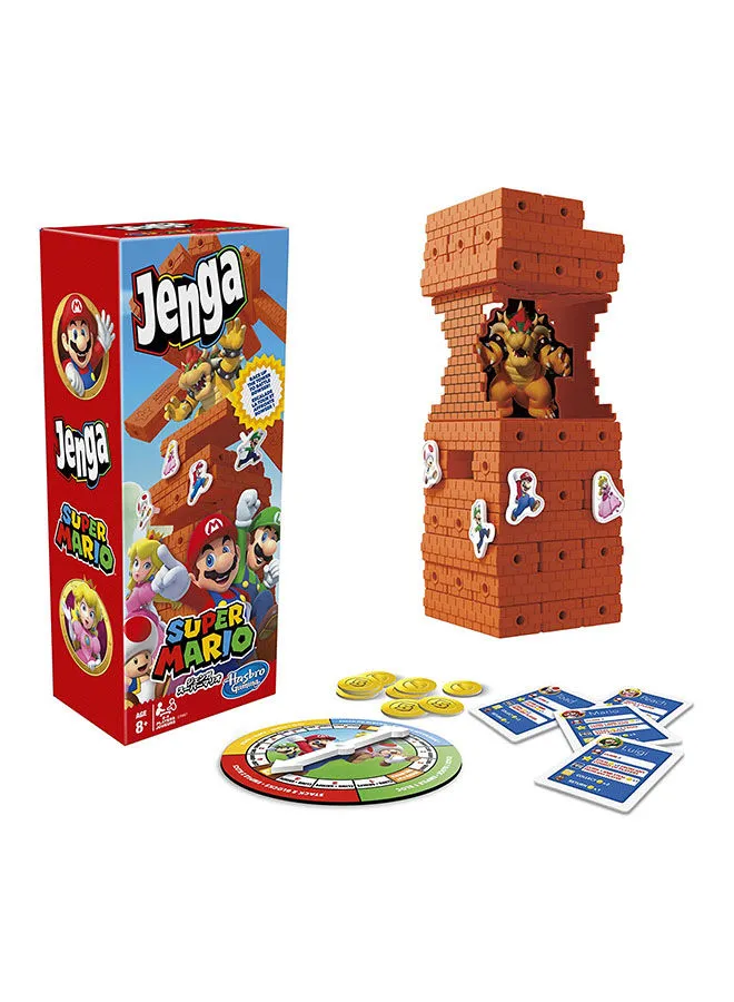 Hasbro Super Mario Edition Game, Block Stacking Tower Game For Super Mario Fans, Ages 8 And Up 3.13x4.5x11.25inch