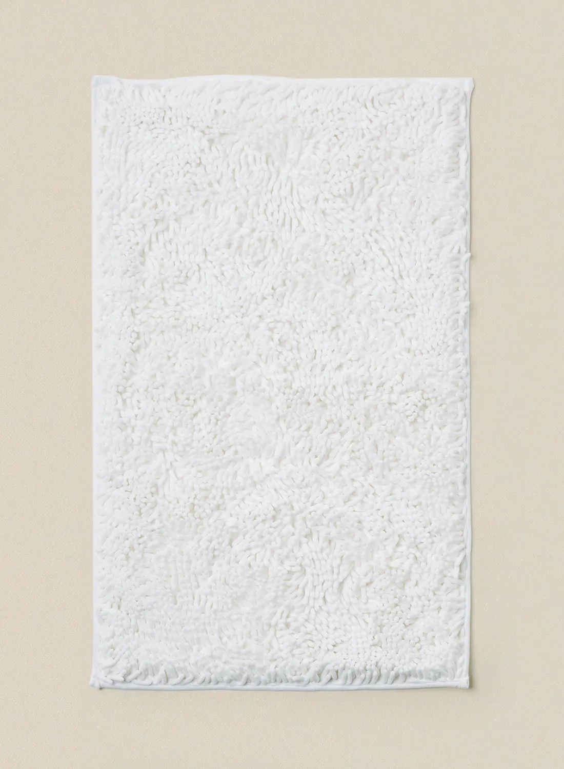 Noon East Bath Mat - Shaggy -  Bathroom Mat Anti-Slip - White 70 x 119cm