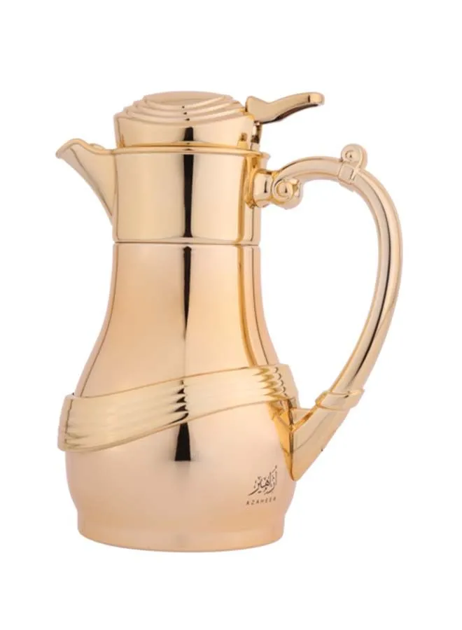Azaheer Stainless Steel Arabic Coffee And Tea Dallah Flask Gold 250ml