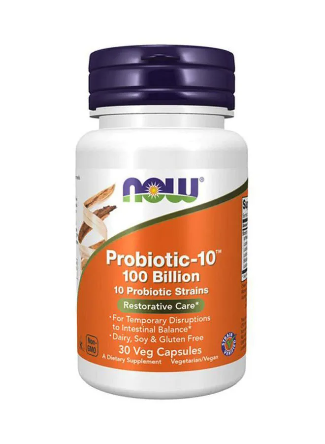 Now Foods Probiotic-10100 مليار 30 كبسولة نباتية