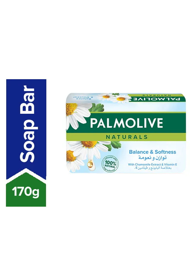 Palmolive Naturals Bar Soap Balance And Softness With Chamomile Extract And Vitamin E 170grams