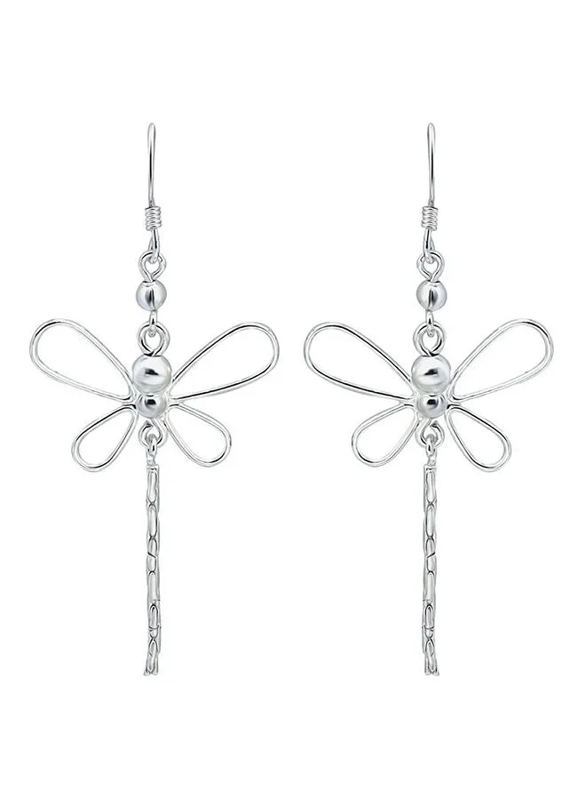 Aila Elegant Design Silver Plated Dangle Drop Earrings