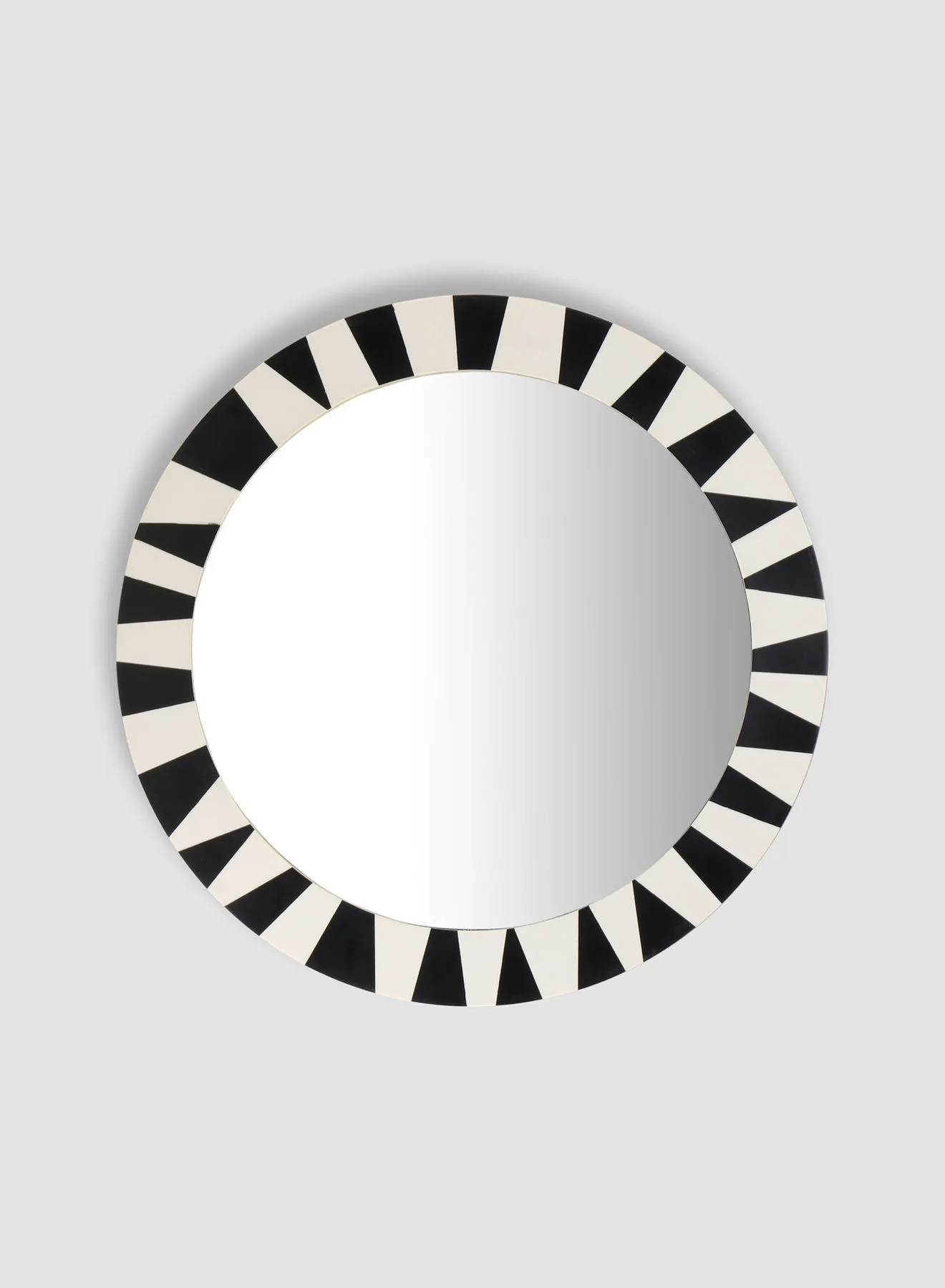 Switch Decorative Mirror Unique Luxury Quality Material For The Perfect Stylish Home  AHI-022321229 Ink Black/White Dia61centimeter