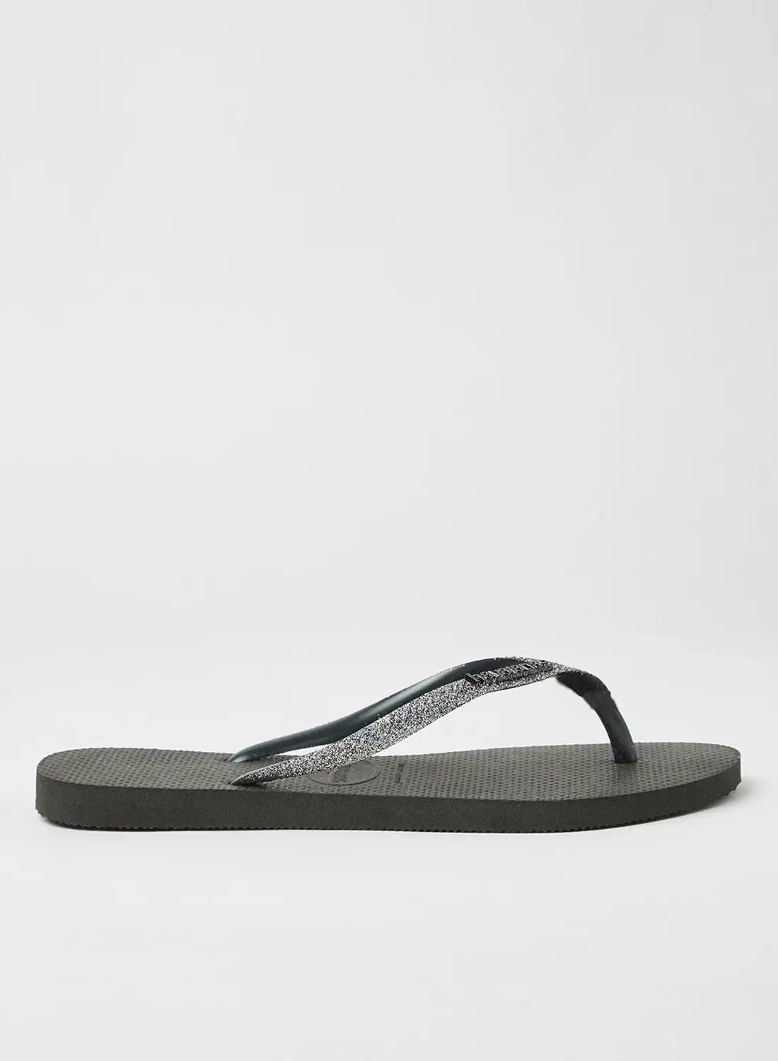 havaianas Slim Glitter II Flip Flops Grey Metallic