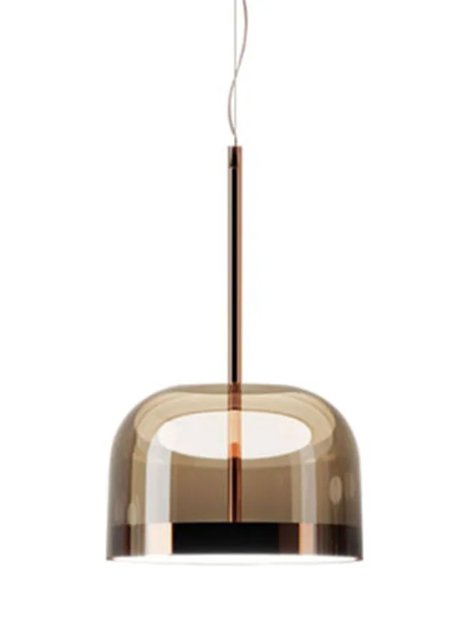 Switch Cove Metal/Glass LED Pendant Lamp Smoky Grey/Black 30 x 40centimeter