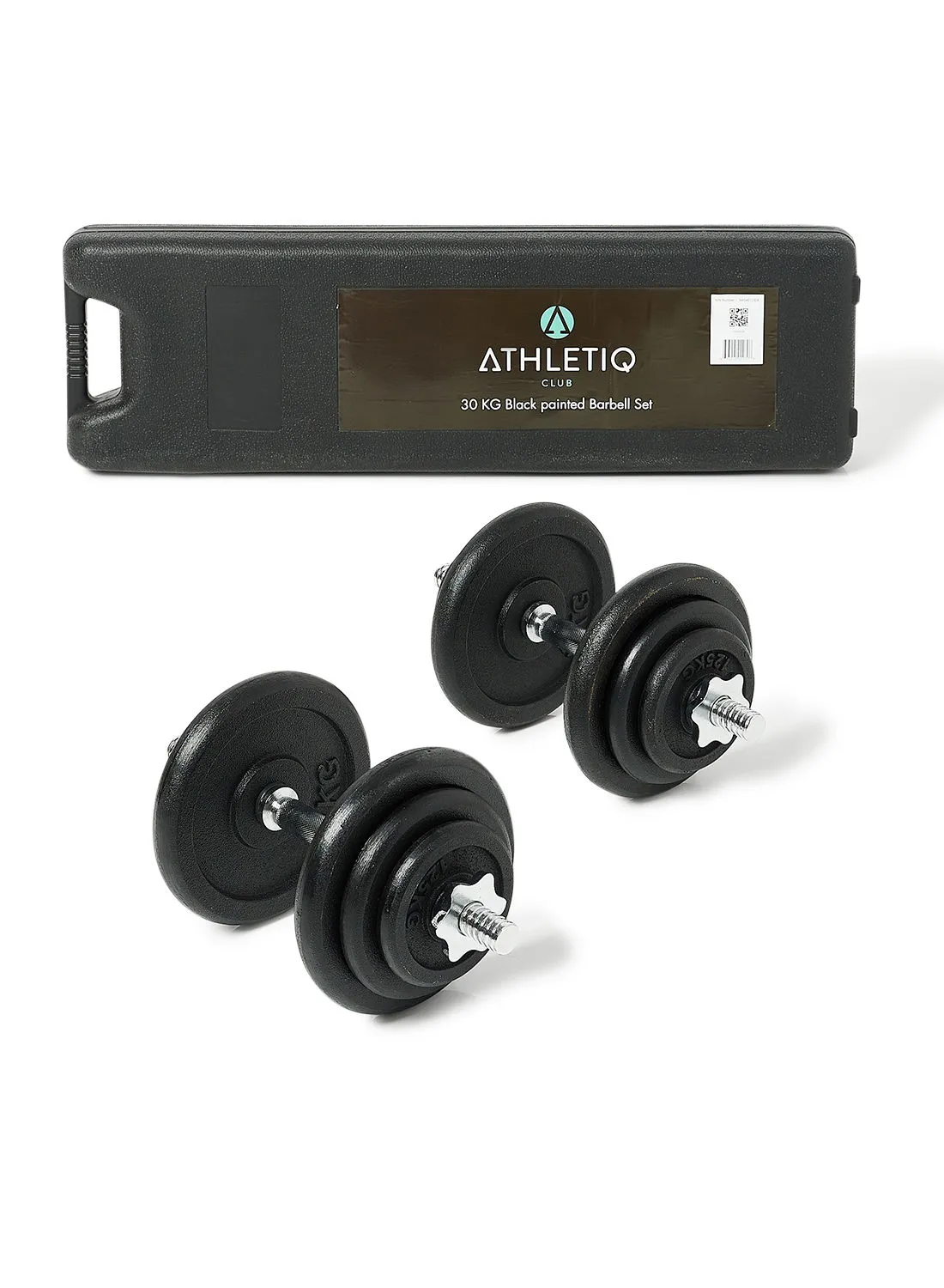Athletiq Exercise Barbell Set With Case 30kg
